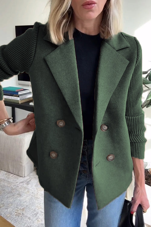 Vanessa | Elegant Knit-Sleeve Blazer