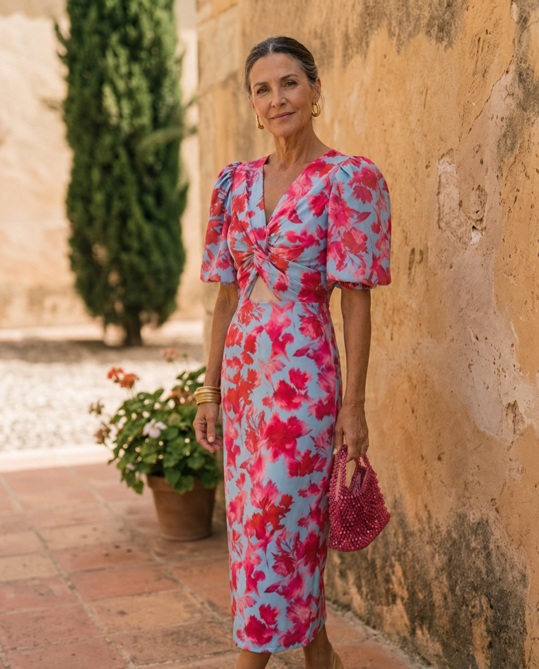 Temperance Puff Sleeve Midi Dress