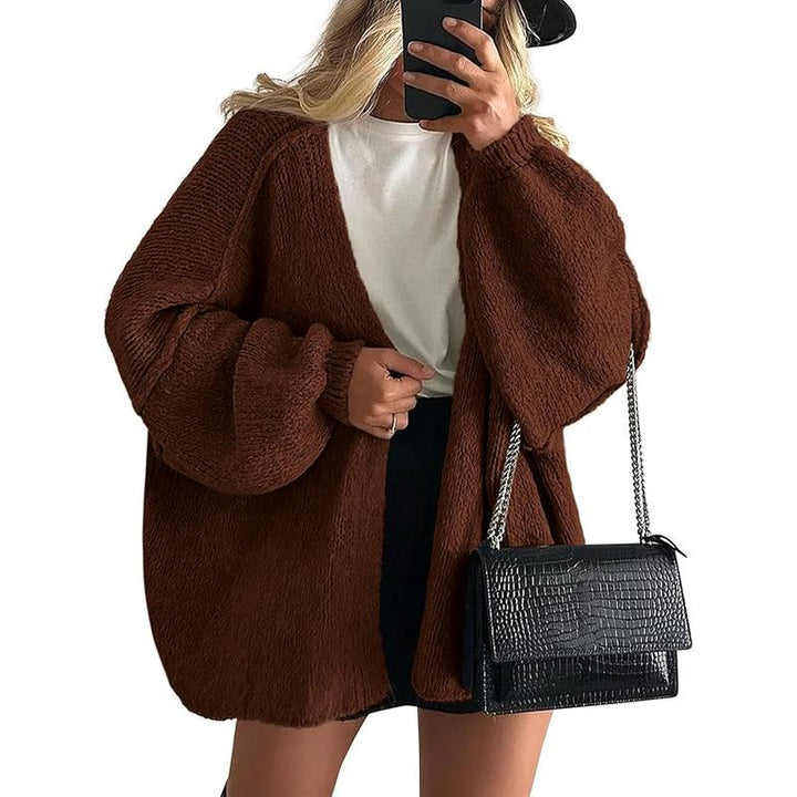 Hayley | Oversized Fit Lantern Sleeve Autumn Knit Cardigan