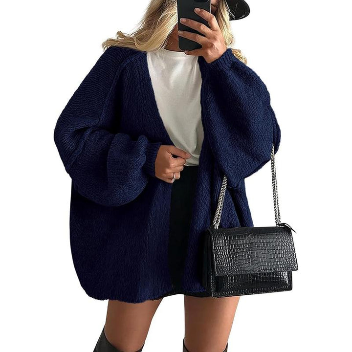 Hayley | Oversized Fit Lantern Sleeve Autumn Knit Cardigan