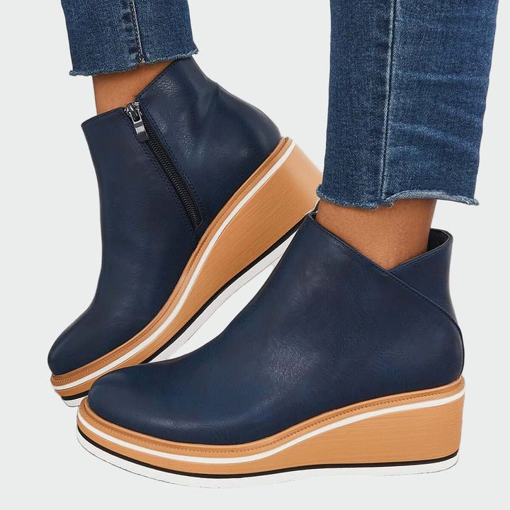 Leah - Orthopaedic Leather Ankle Boots