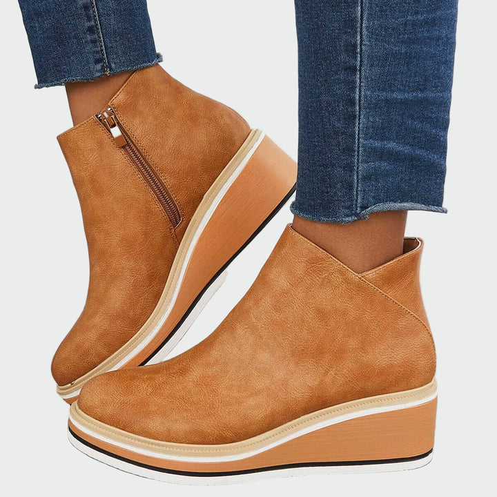 Leah - Orthopaedic Leather Ankle Boots