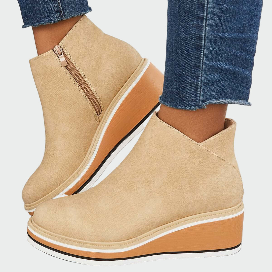 Leah - Orthopaedic Leather Ankle Boots