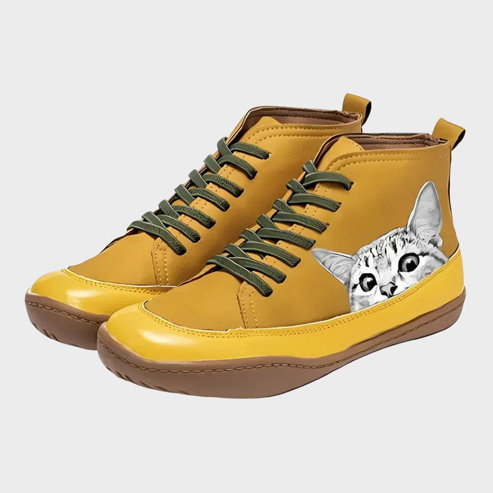 Hazel - Cat-Lover Leather Boots