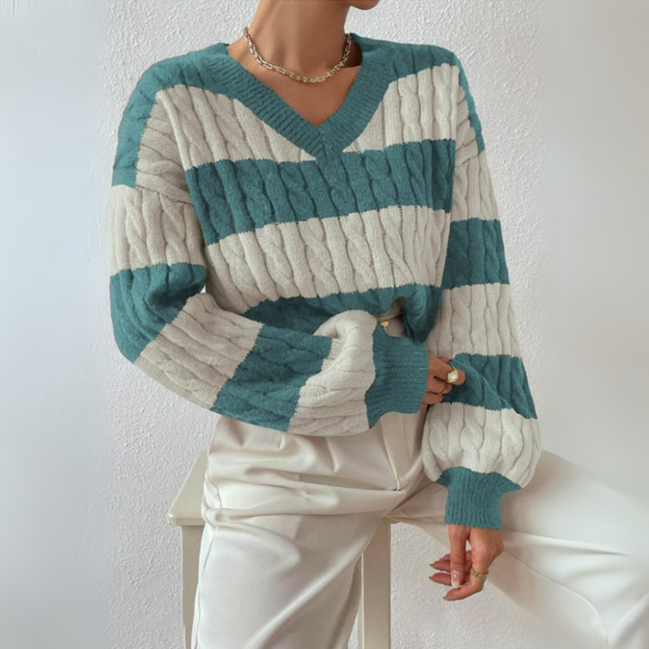 Gemma | Comfy V-Neck Long Sleeve Sweater