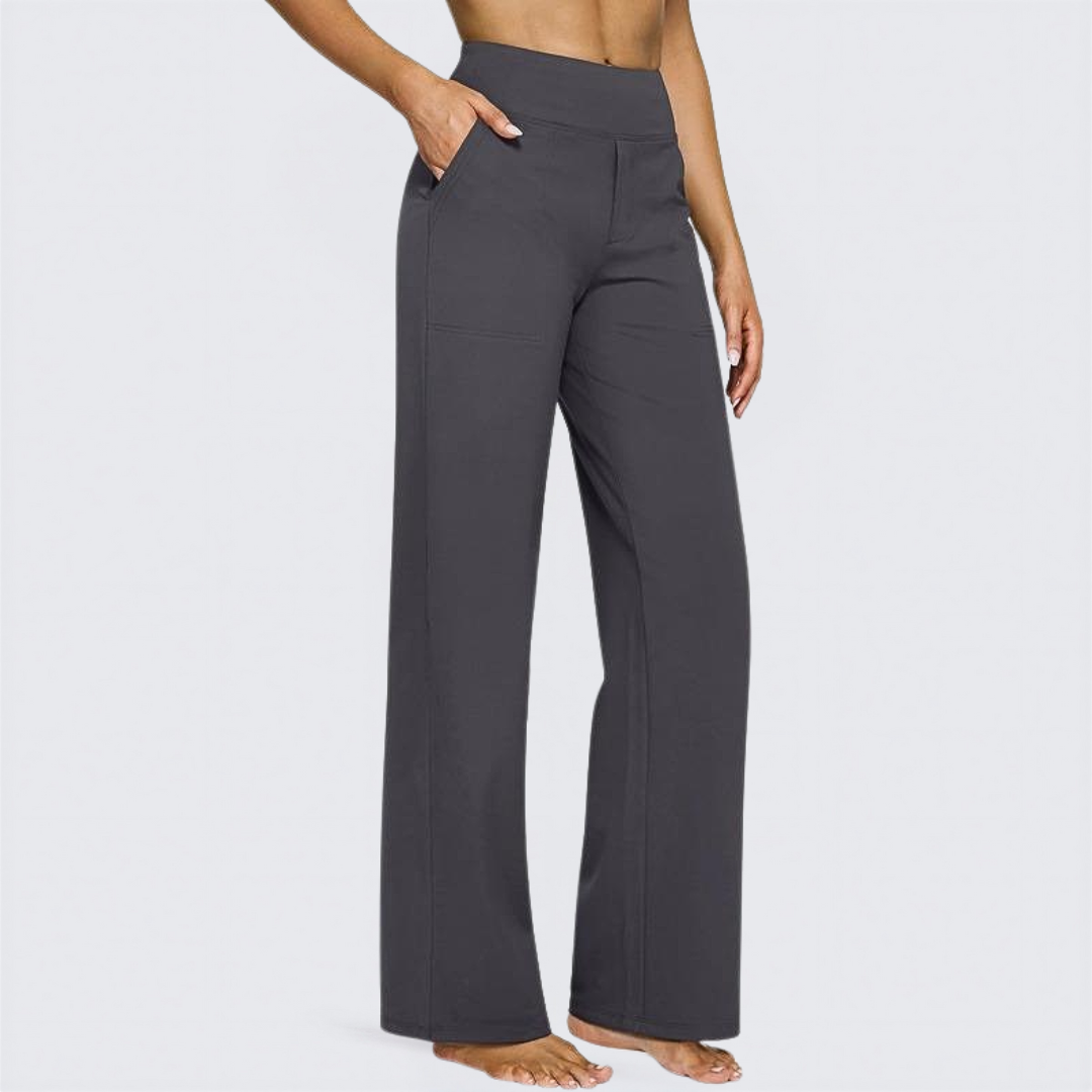 Saskia | Comfortable High-Waist Wide Leg Pants for Yoga and Outdoor Fun