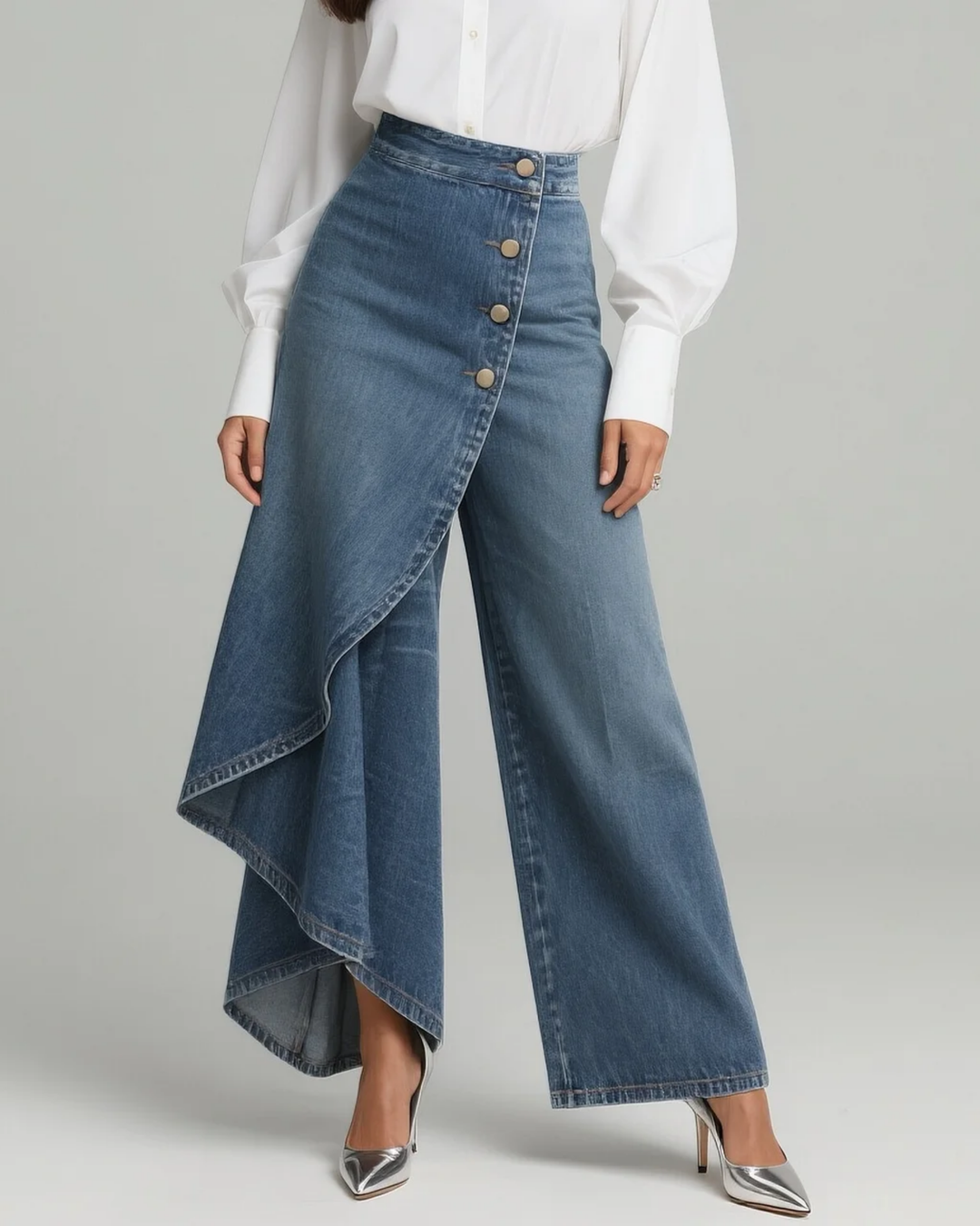 Emily - Wrap Denim Pants