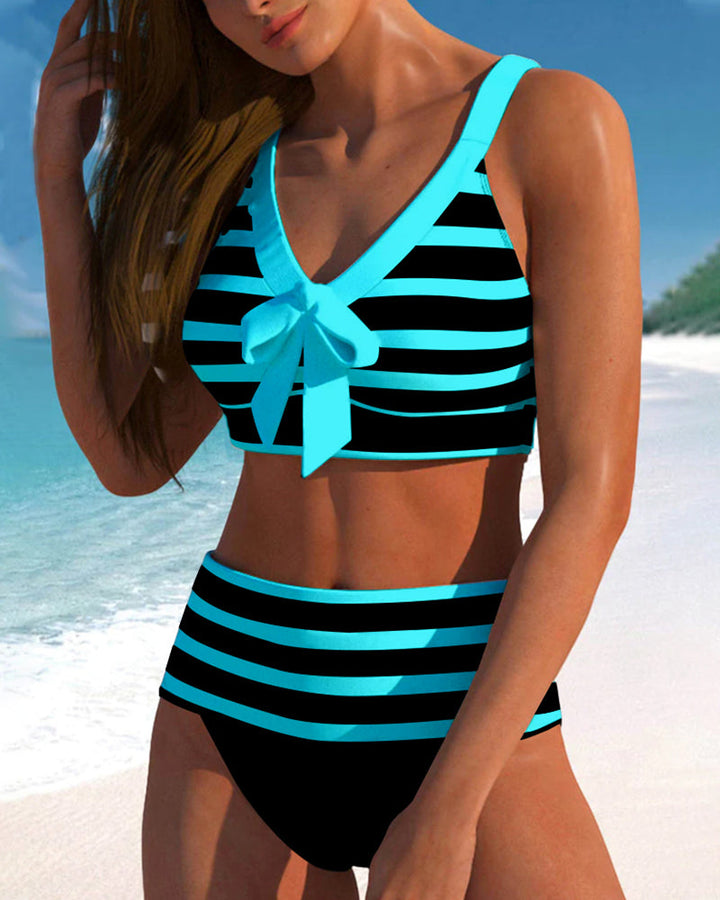 Mackenzie - High-Waist Striped Bikini