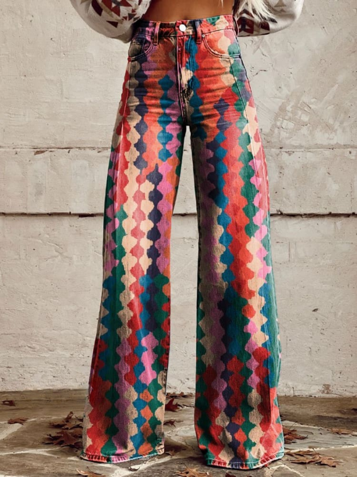 Lara | Vibrant Boho Wide-Leg Pants