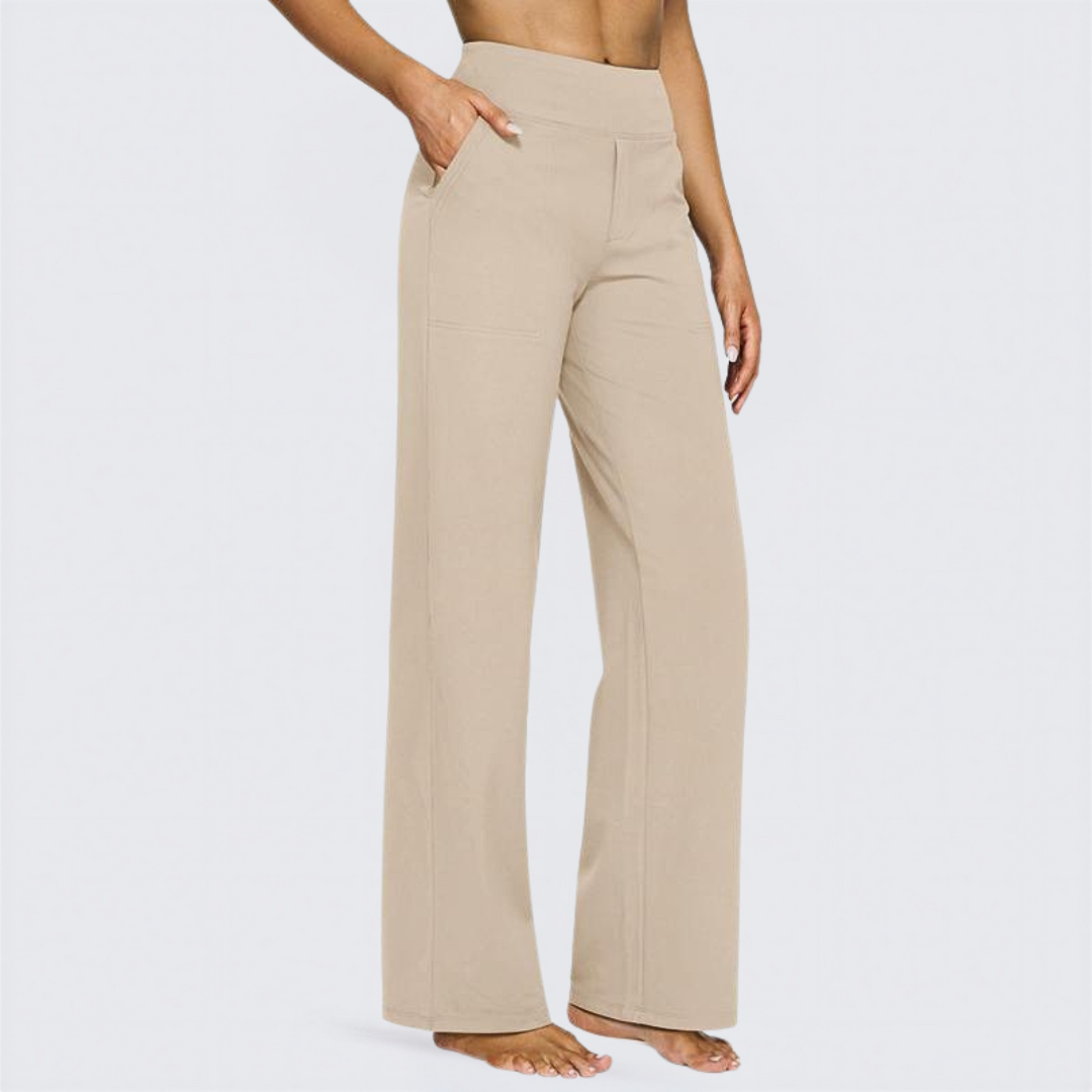 Saskia | Comfortable High-Waist Wide Leg Pants for Yoga and Outdoor Fun