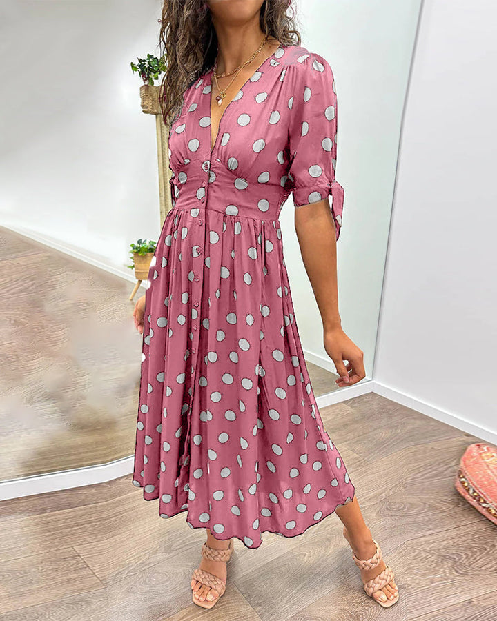 Bonnie - Elegant Polka Dot Dress