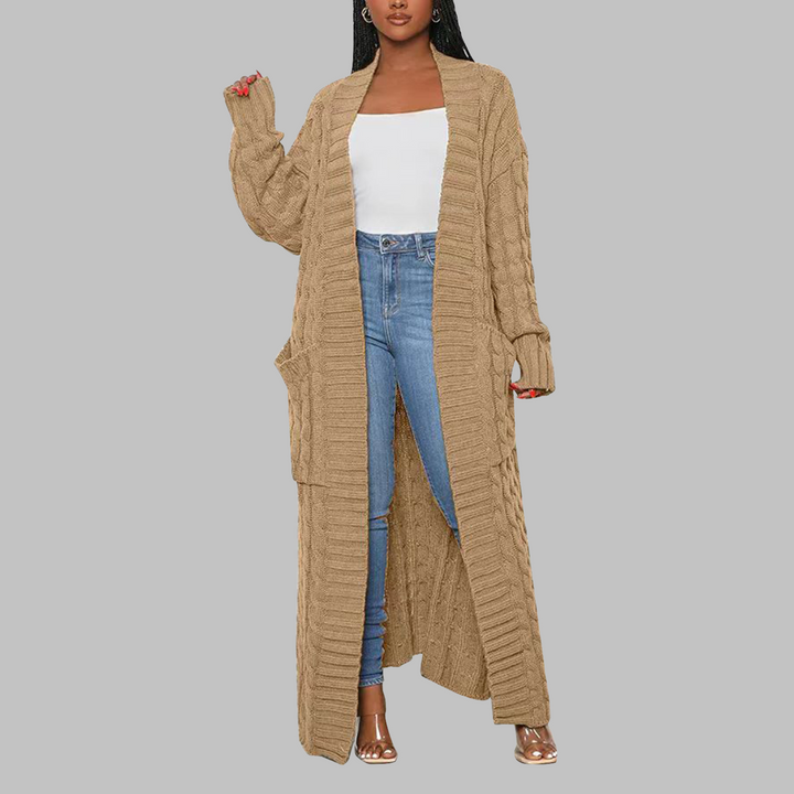 India | Casual Long-Sleeve Long Cardigan