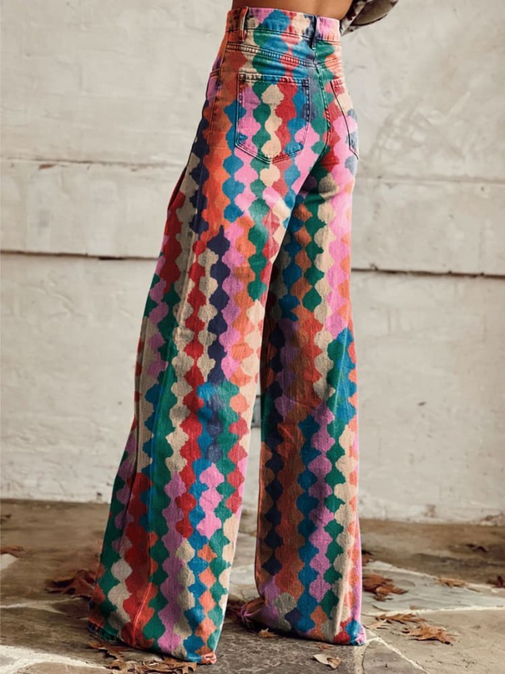 Lara | Vibrant Boho Wide-Leg Pants