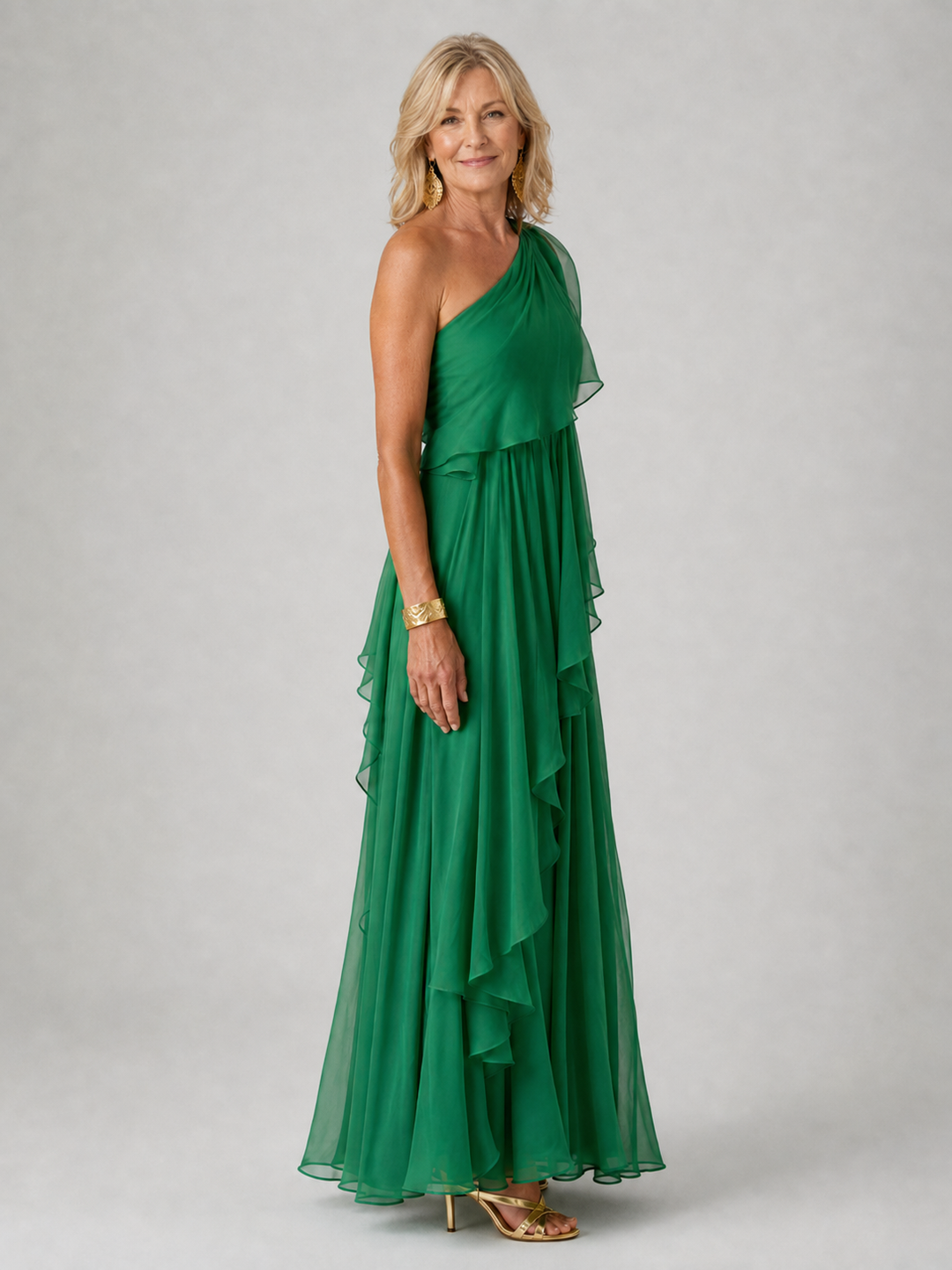 Eleanor Asymmetric One-Shoulder Maxi Dress