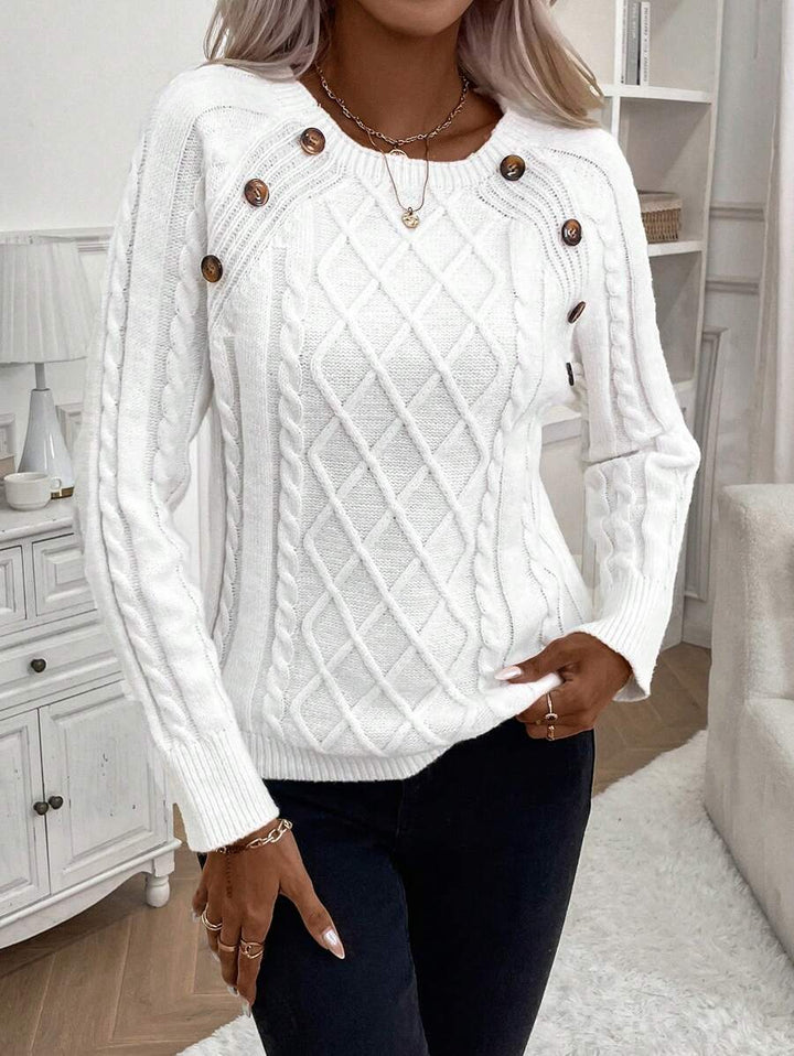 Poppy - Button Knit Sweater