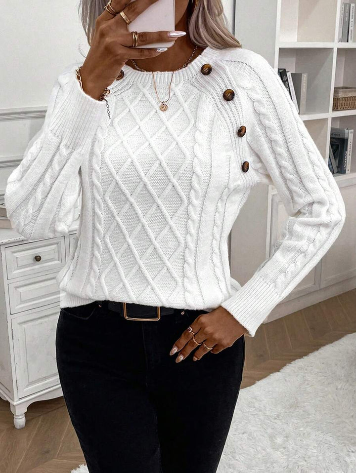Poppy - Button Knit Sweater