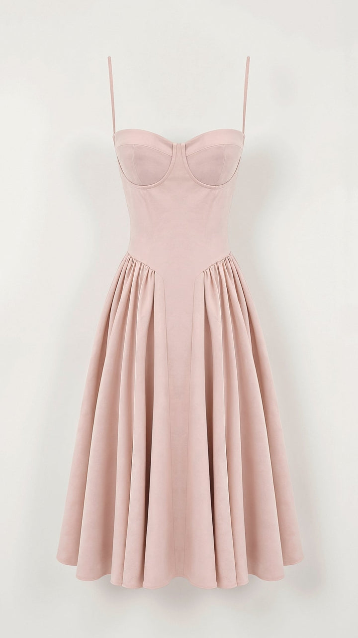 Kelsey - Structured Corset Midi Dress