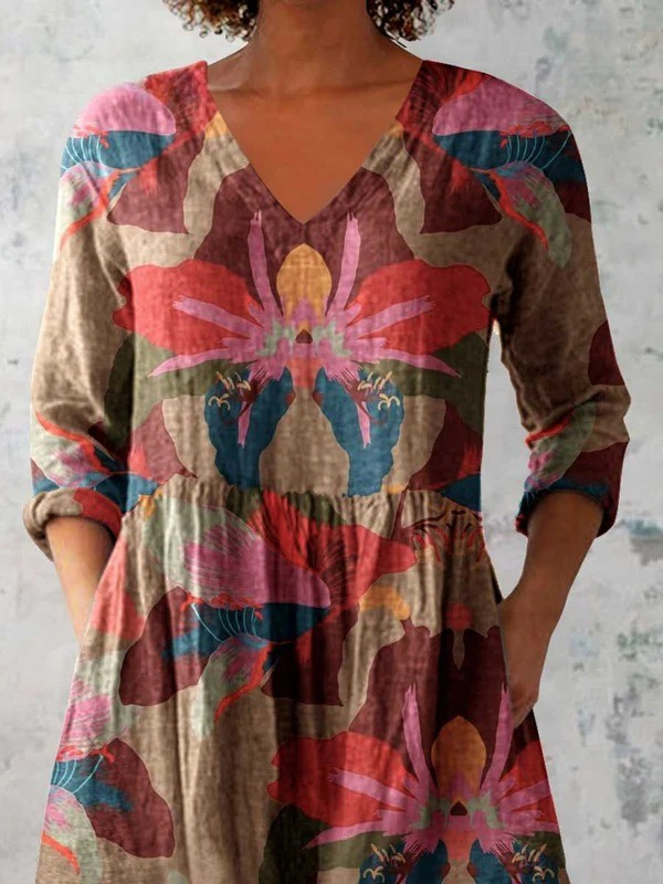 Marieke | Long blouse with V-neck