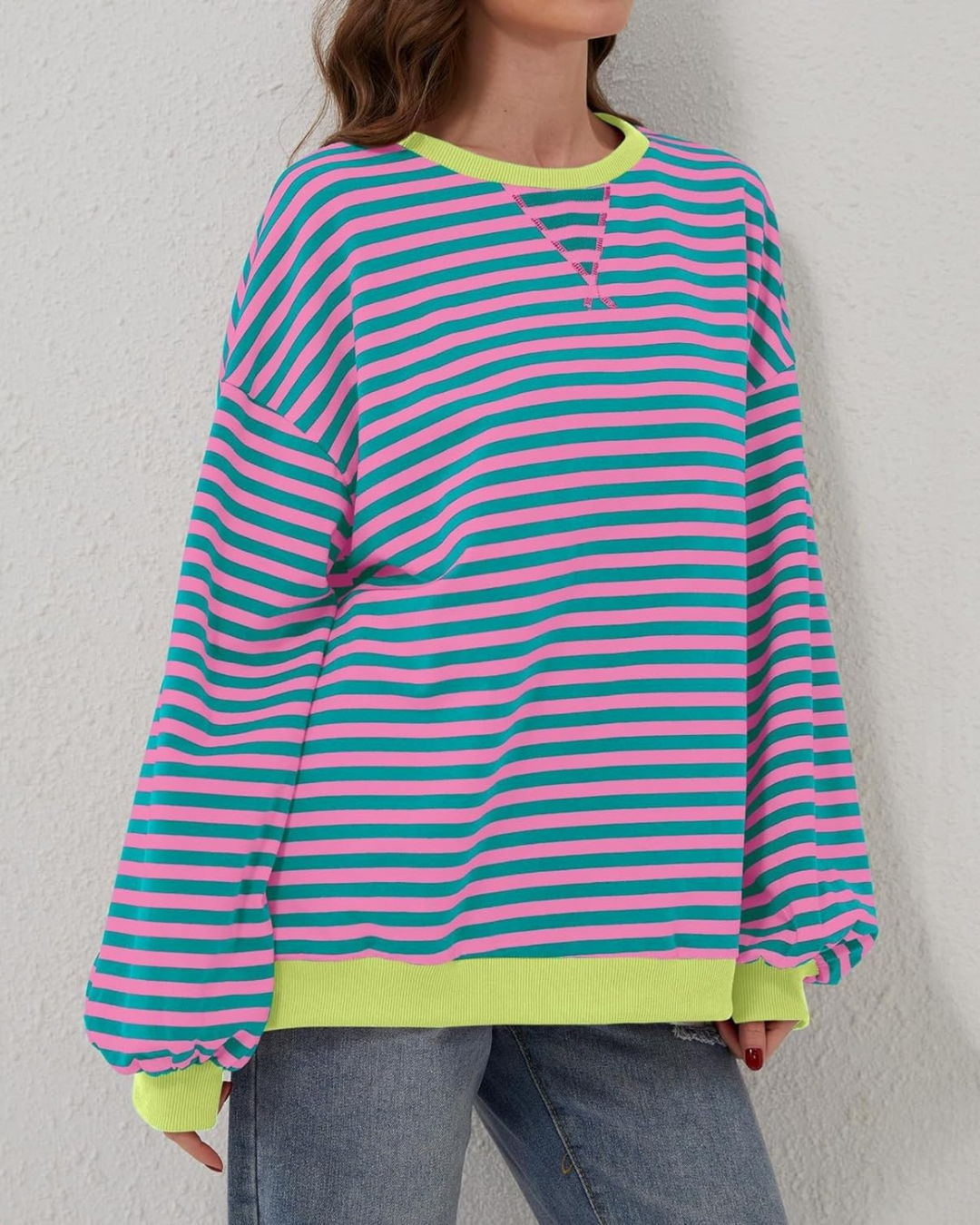 Alana | Striped Oversized Sweatshirt
