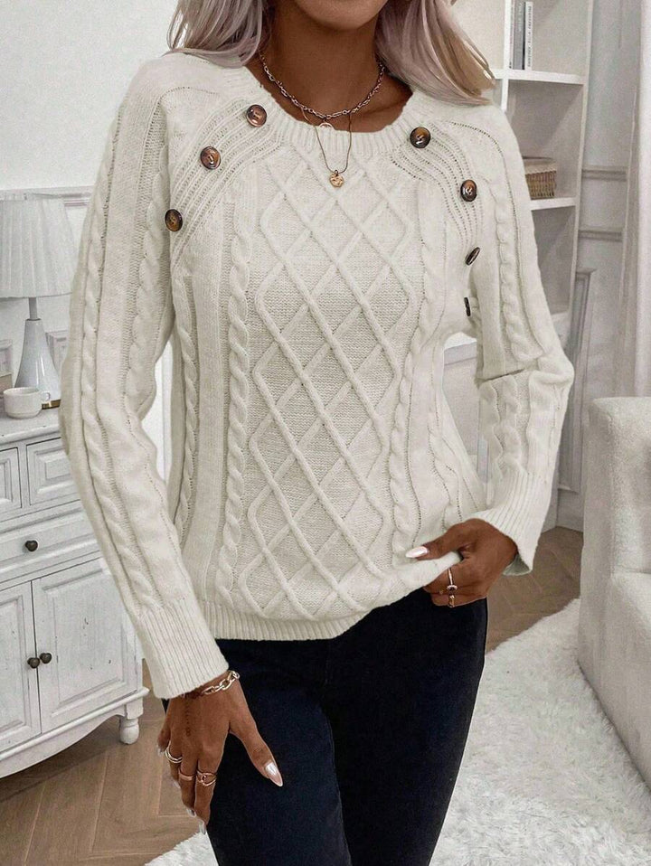 Poppy - Button Knit Sweater