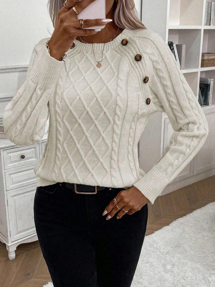 Poppy - Button Knit Sweater