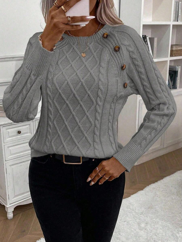 Poppy - Button Knit Sweater