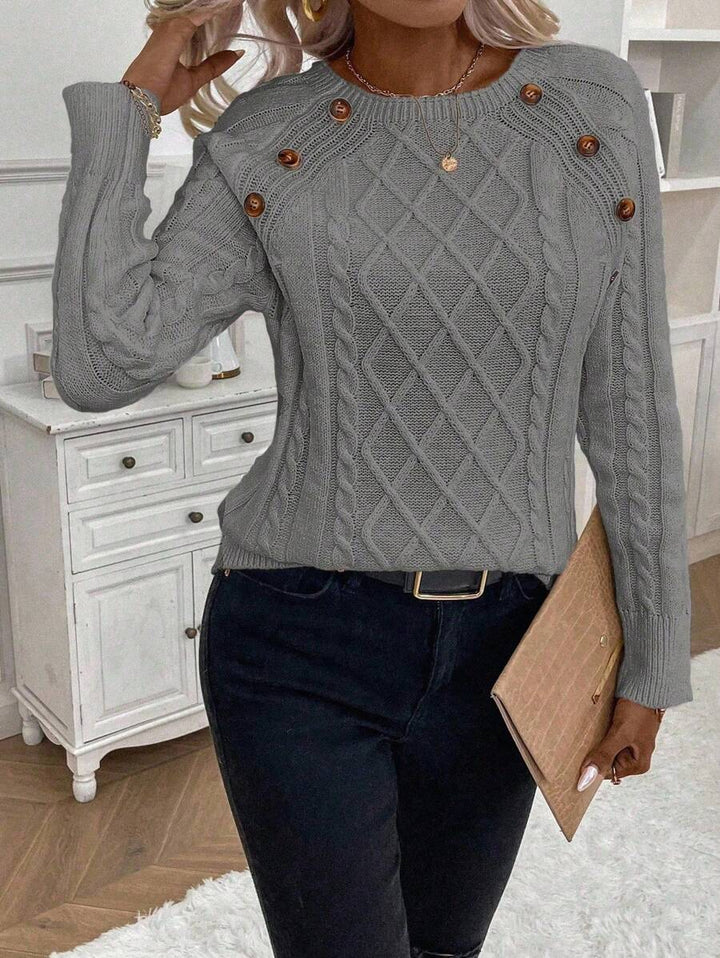 Poppy - Button Knit Sweater