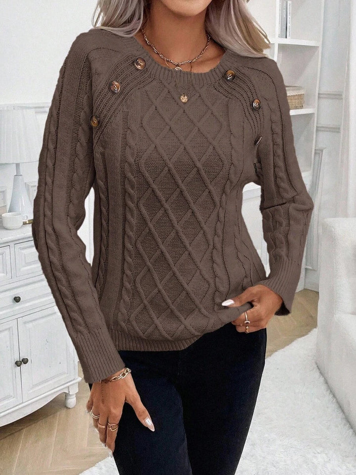 Poppy - Button Knit Sweater
