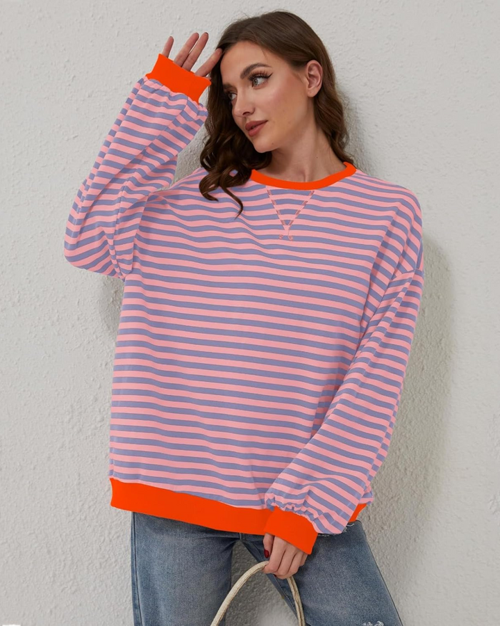 Alana | Striped Oversized Sweatshirt