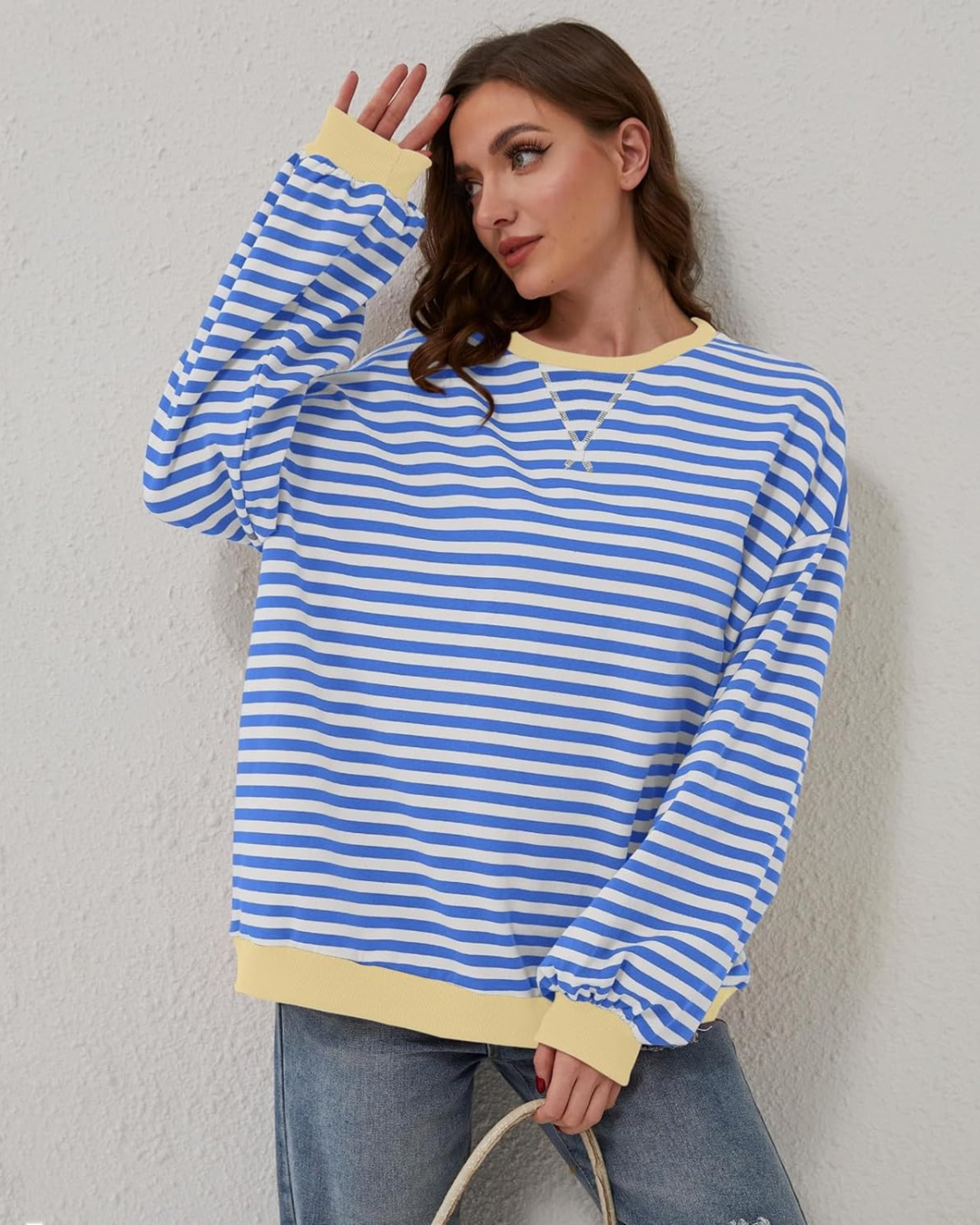 Alana | Striped Oversized Sweatshirt
