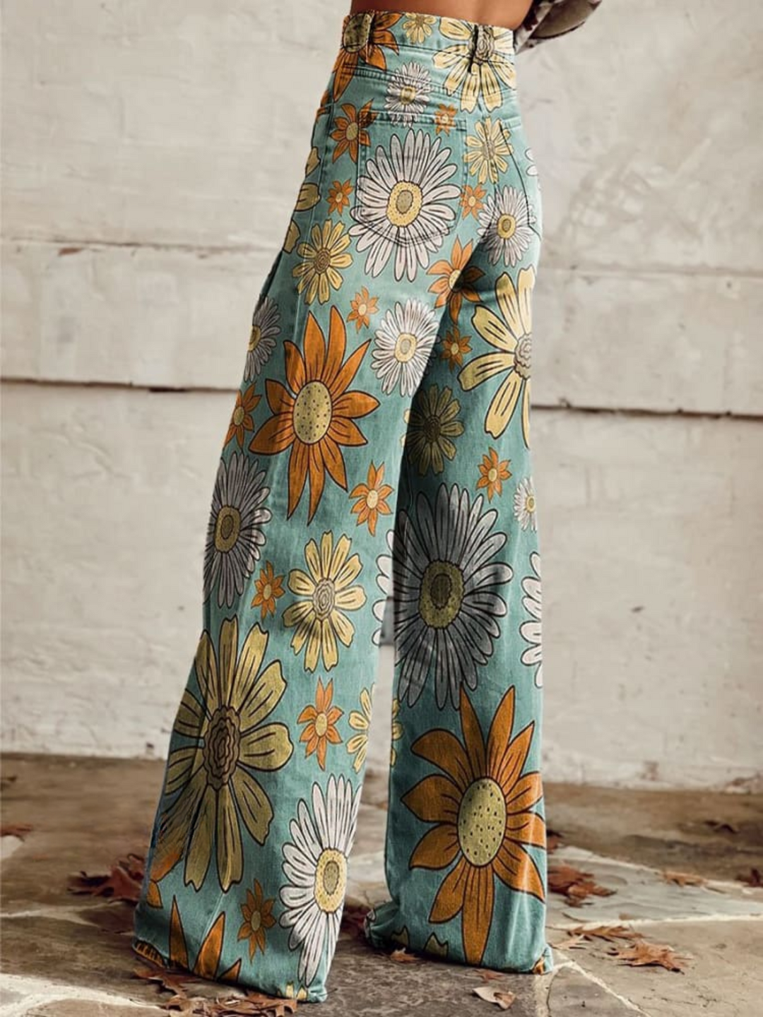 Tahlia | Vintage Floral Wide-Leg Pants