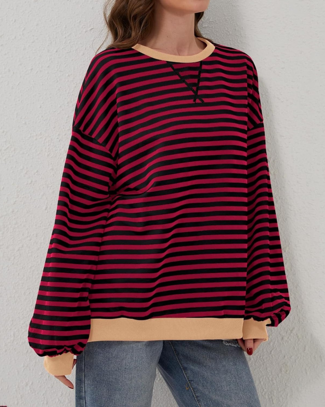 Alana | Striped Oversized Sweatshirt
