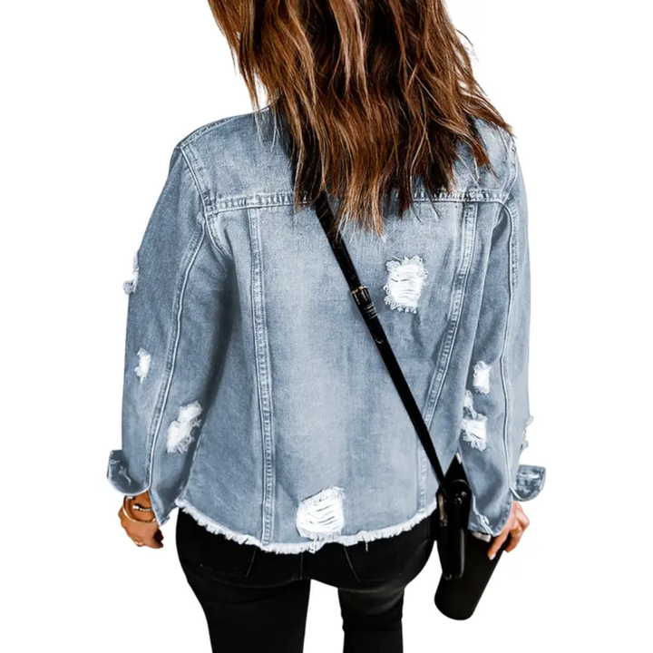 Amelia | Distressed Boyfriend Denim Jacket