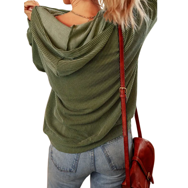 Olivia | Relaxed Twisted Hood Pullover Sweatshirt