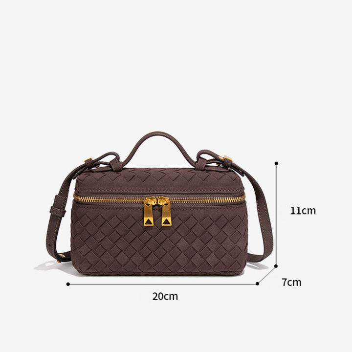 Alana | Vintage Matte Hand-Woven Box Bag