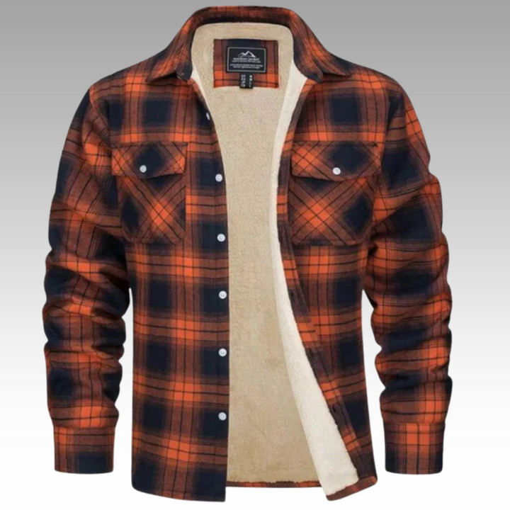 Patrick - Striped Fleece Trucker Jacket