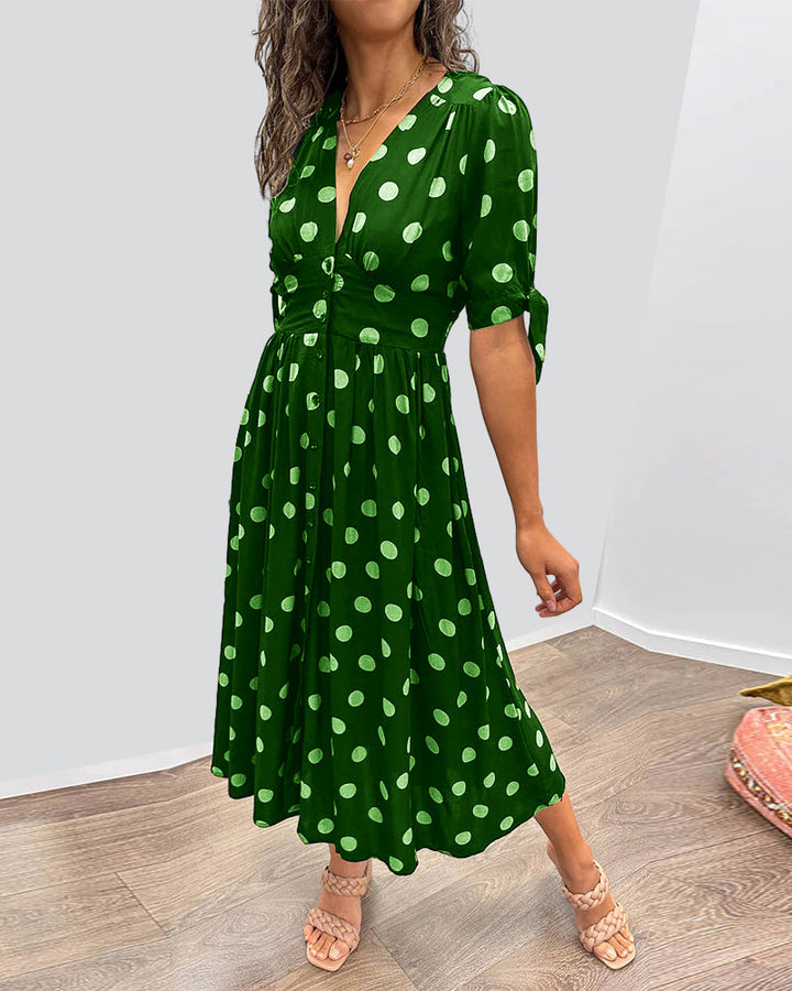 Bonnie - Elegant Polka Dot Dress