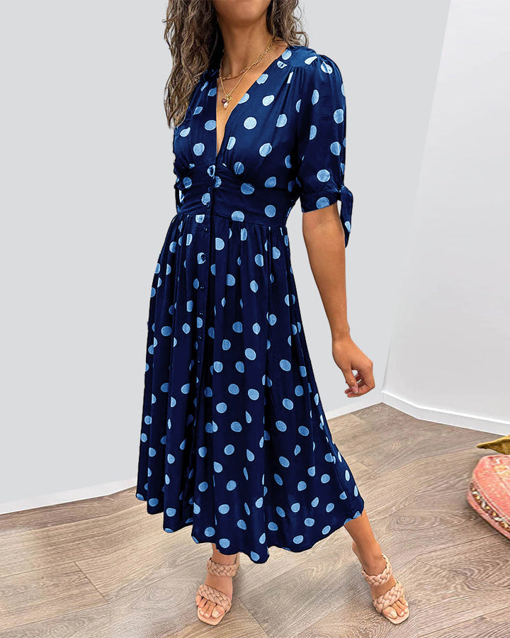 Bonnie - Elegant Polka Dot Dress