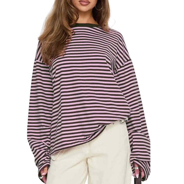 Alice | Fashionable Striped Long-Sleeve T-Shirt
