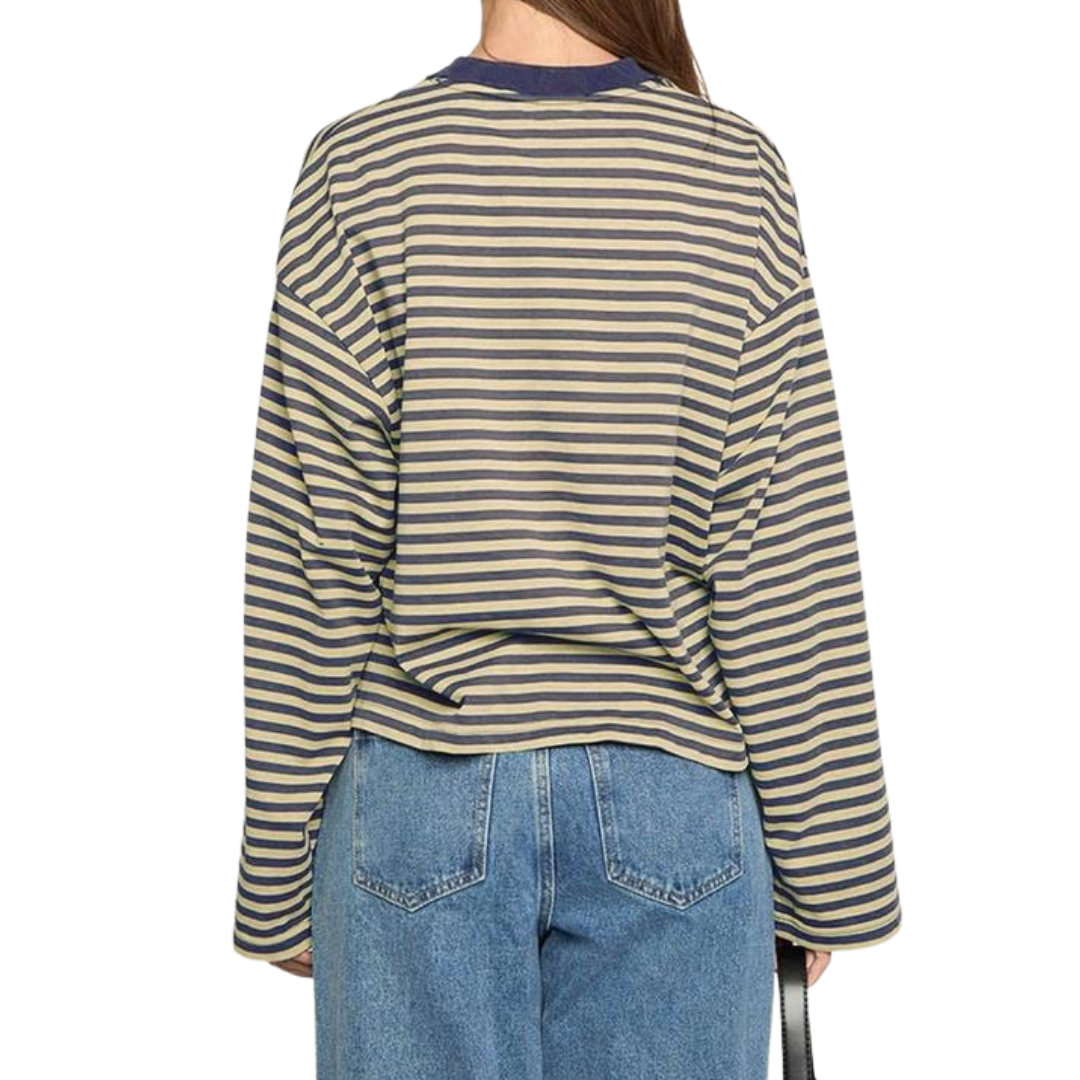 Lucy | Colour-Block Stripe Casual Sweatshirt