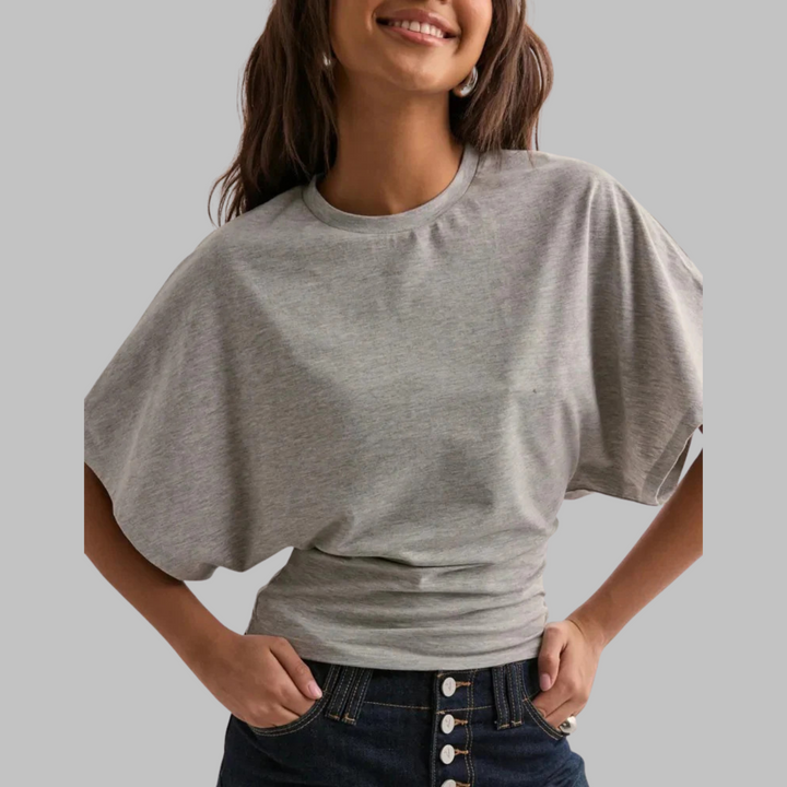 Abigail | Casual Fitted Half Sleeve Round Neck Top