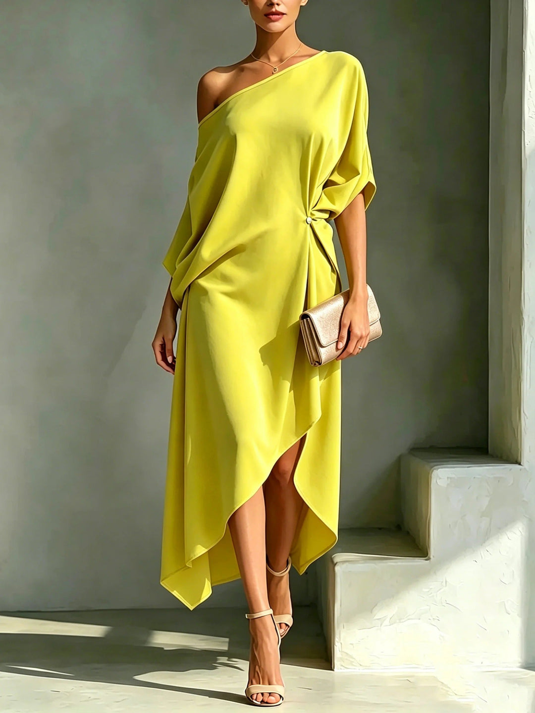Constance Asymmetrical Flowing Maxi Dress
