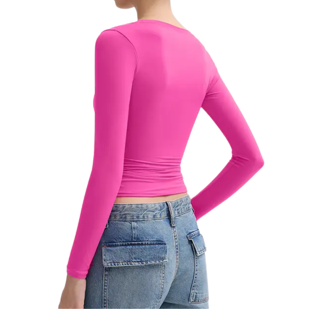 Mackenzie | Sleek Double Layer Scoop Neck Top