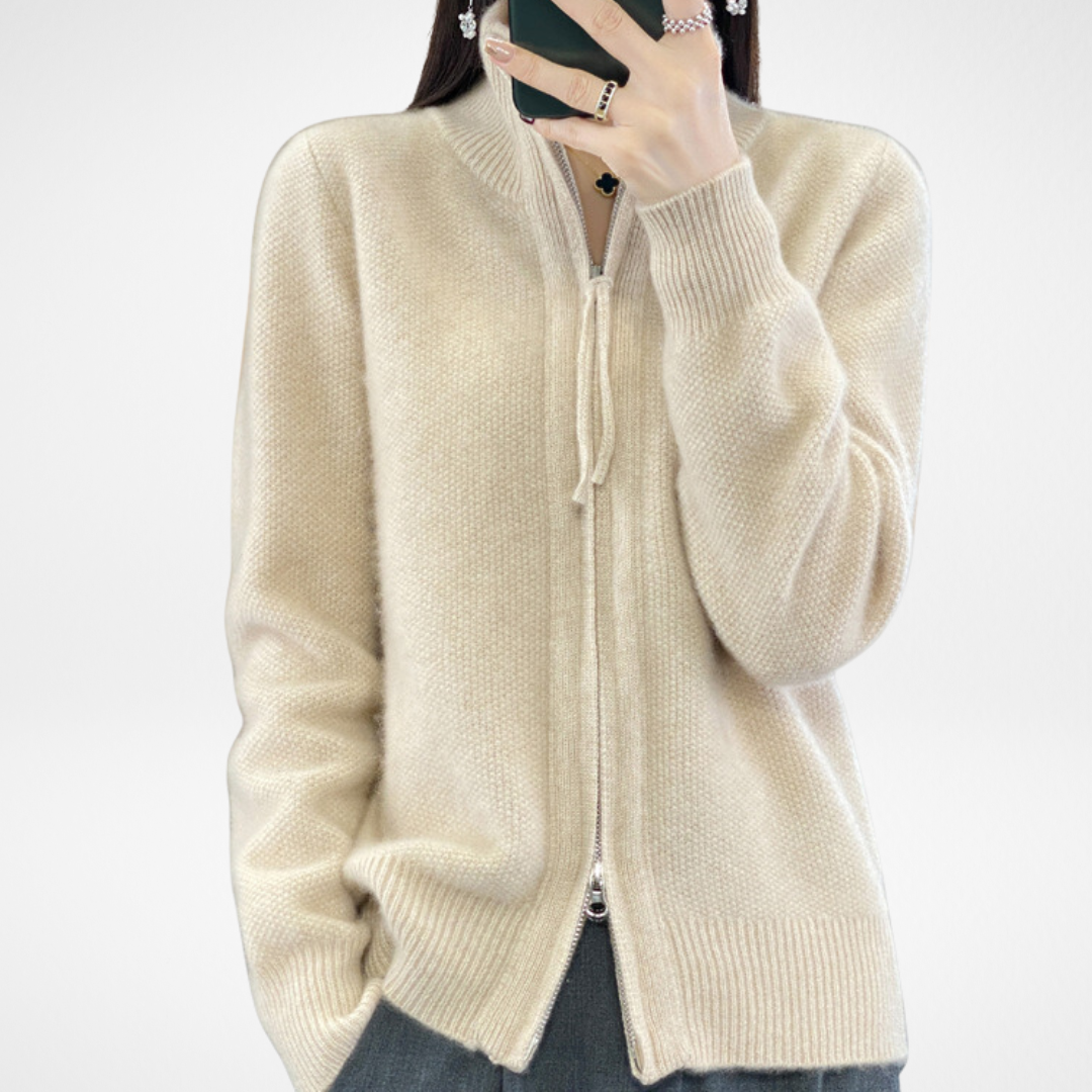 Samantha | Minimalist Zip Sweater