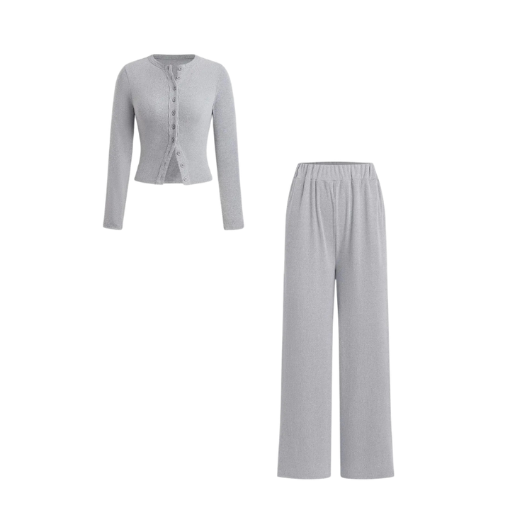 Natalie | Stylish Ribbed Two Piece Casual Set