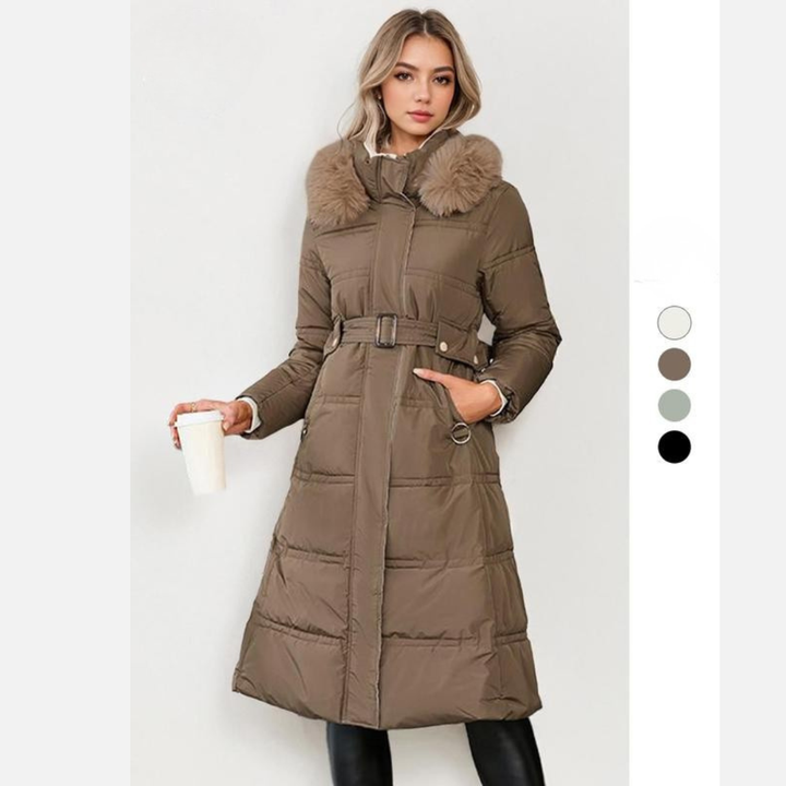 Naomi | Stylish Plush Coat with Waist Tie for Cosy Fall & Winter