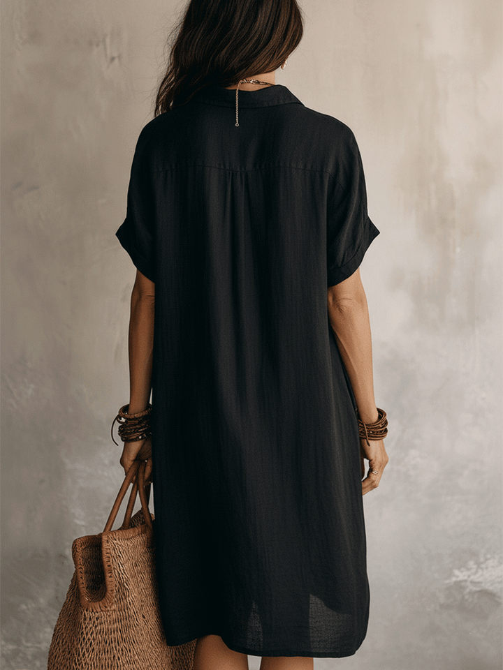 Bridget Boho Linen Midi Dress