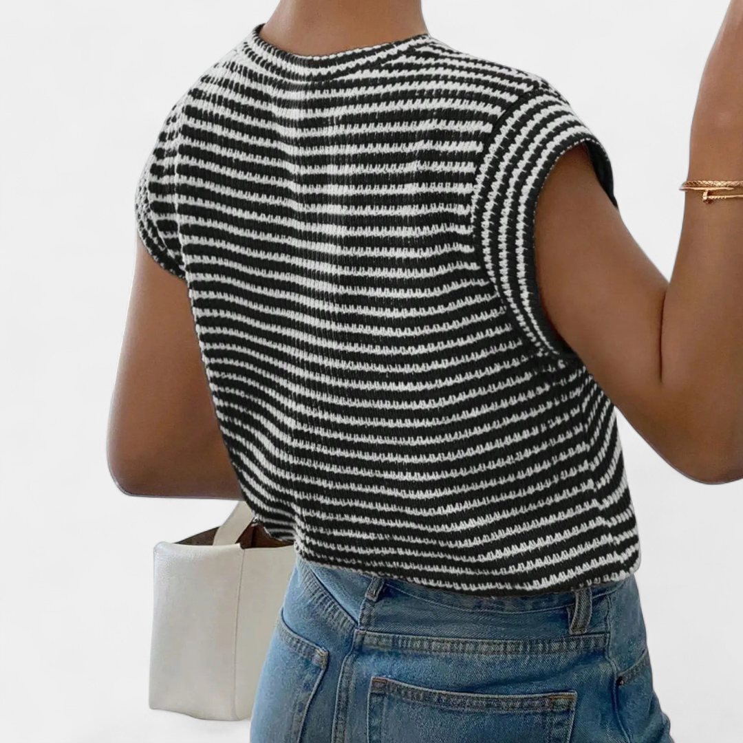Kara | Breezy Cutout Sleeveless Tee