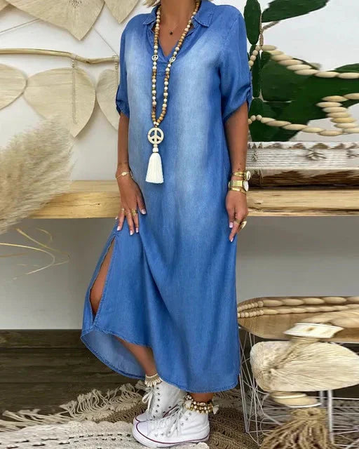 Willow - Denim Maxi Dress