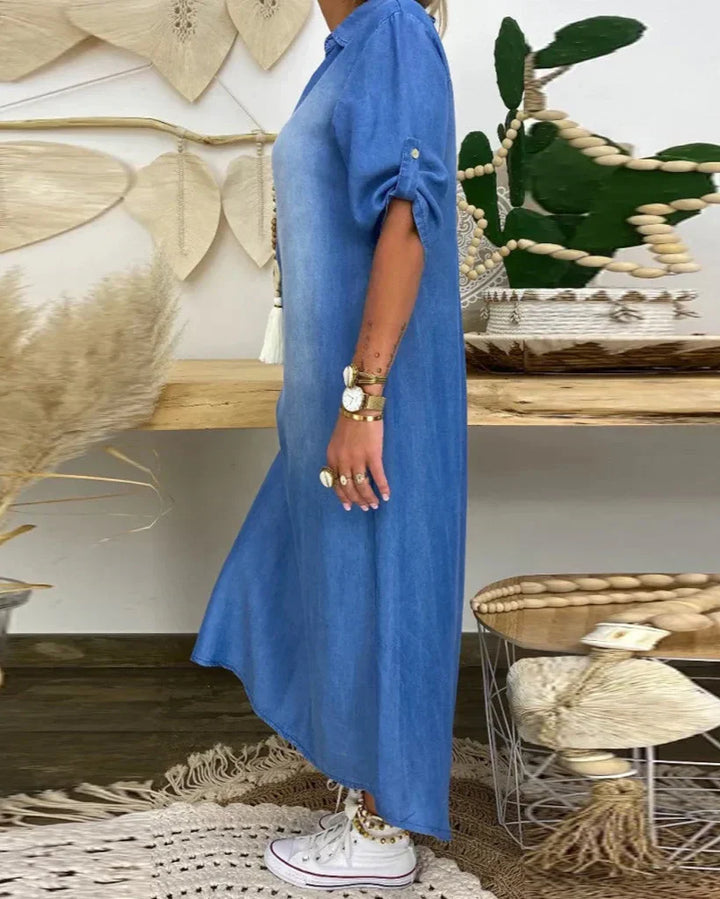 Florence - Denim Maxi Dress